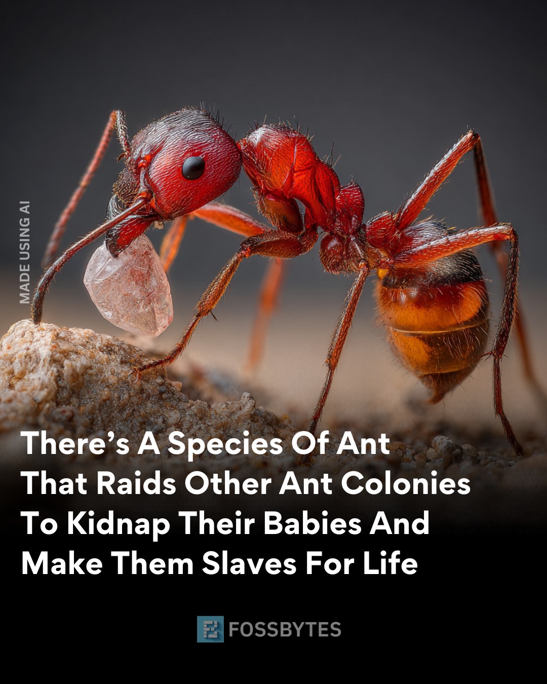Fossbytes - Polyergus ants, also known as Amazon ants, are obligate ...