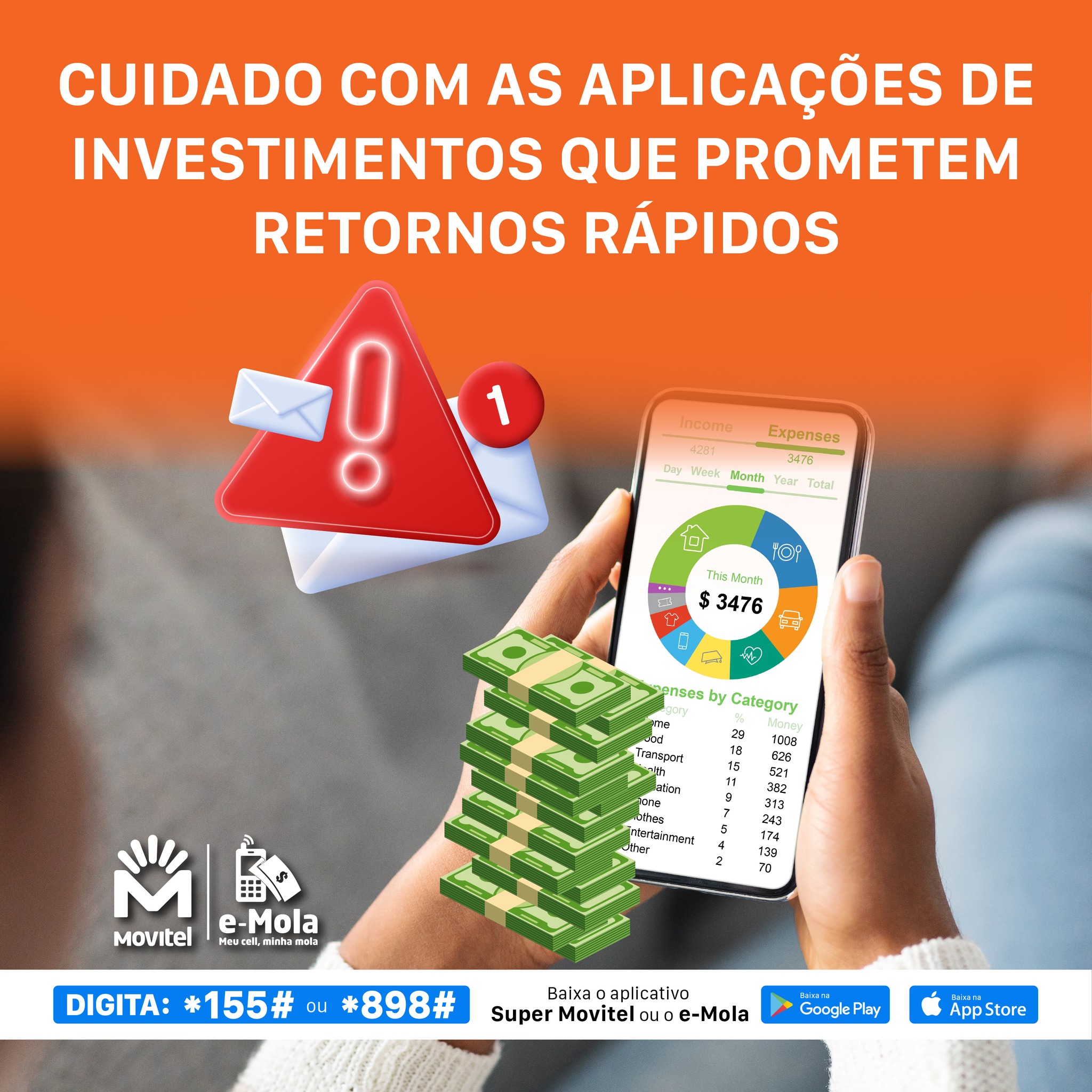 Movitel - 🚨 Atenção aos falsos investimentos! Estão a... | Facebook