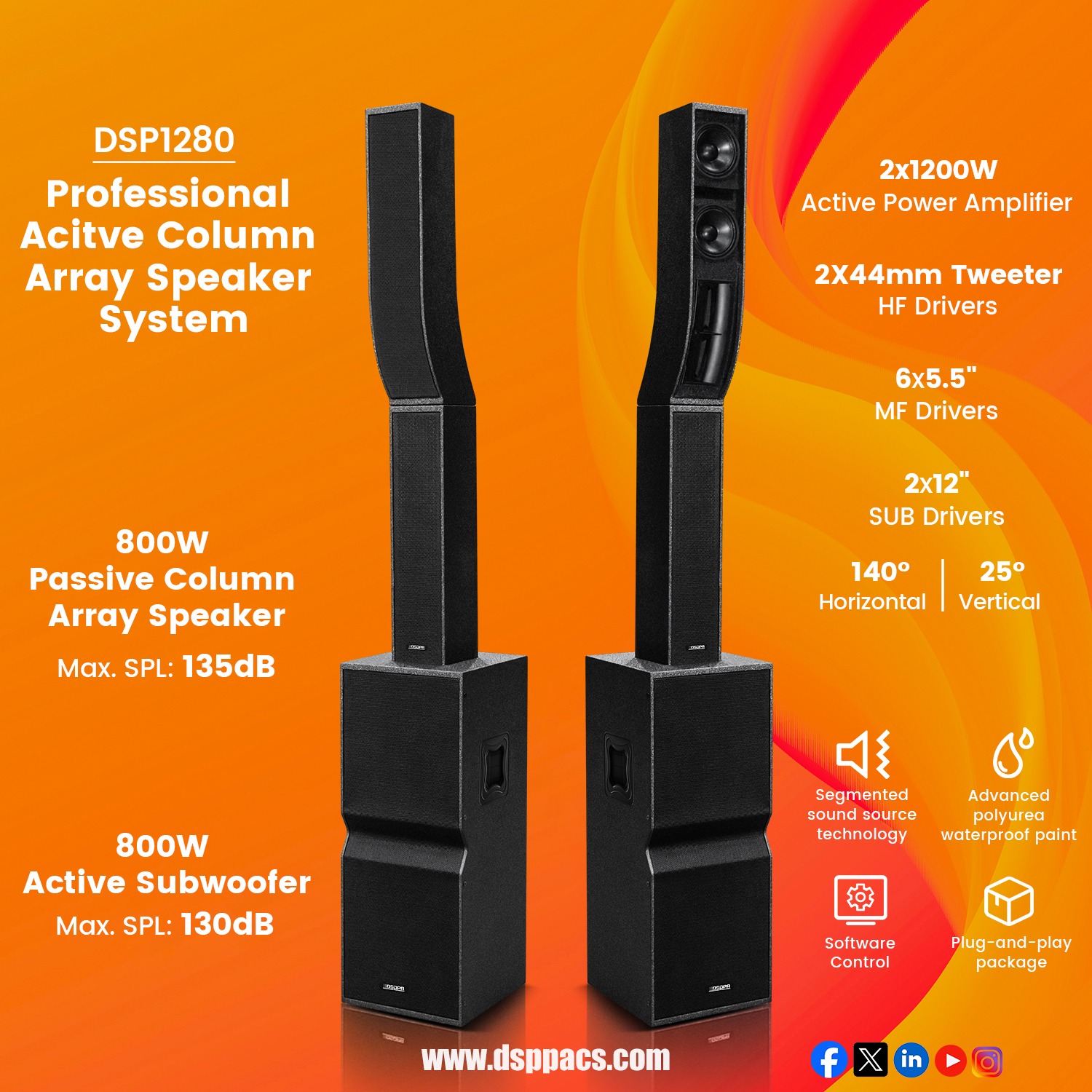DSPPA - 🔊 Level Up Your Live Sound with the DSP1280 Professional Active ...