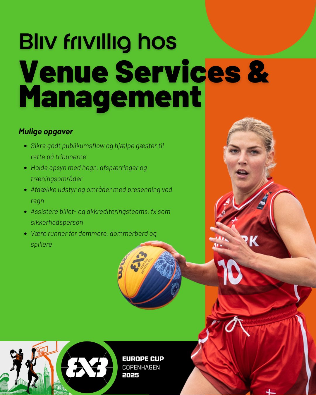 Danmarks - 🎯 𝗕𝗹𝗶𝘃 𝗳𝗿𝗶𝘃𝗶𝗹𝗹𝗶𝗴 𝗶 𝗩𝗲𝗻𝘂𝗲 𝗦𝗲𝗿𝘃𝗶𝗰𝗲𝘀 & 𝗠𝗮𝗻𝗮𝗴𝗲𝗺𝗲𝗻𝘁 𝘁𝗶𝗹 𝟯𝘅𝟯 𝗘𝗠! 🏀 ...