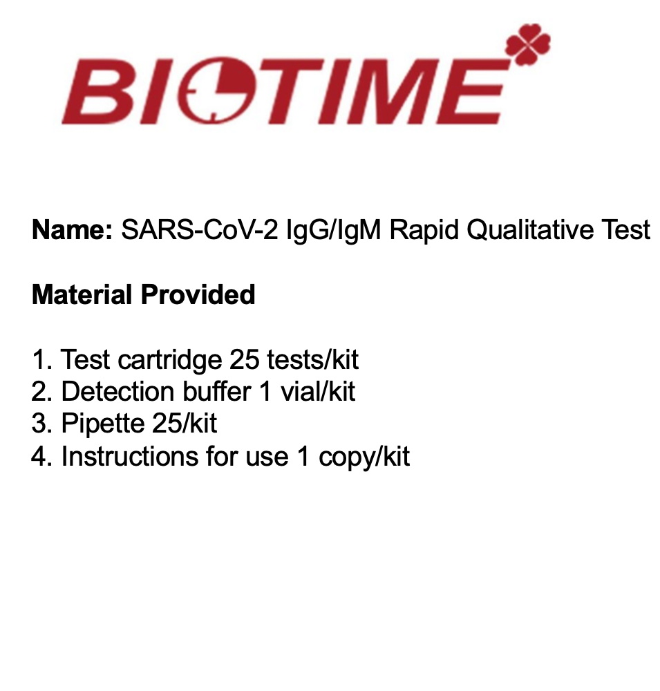 Our Biotime Rapid test kit. Results... - F & J Investment | Facebook