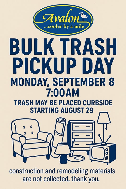 REMINDER: BULK TRASH COLLECTION BEGINS MONDAY, SEPTEMBER 8TH Please ...