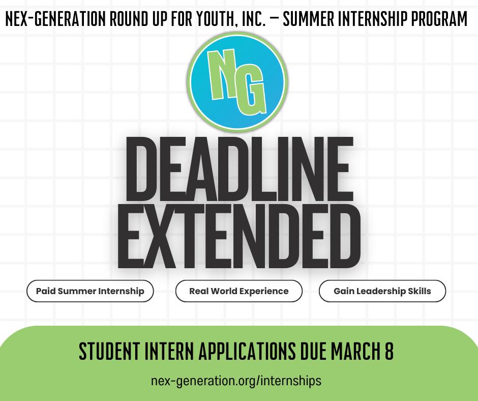 Nex-Generation - The deadline for internship applications has been ...