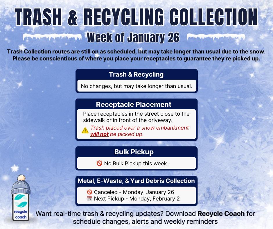 City - ‼️ Trash & Recycling Update ‼️ Collection remains on schedule ...