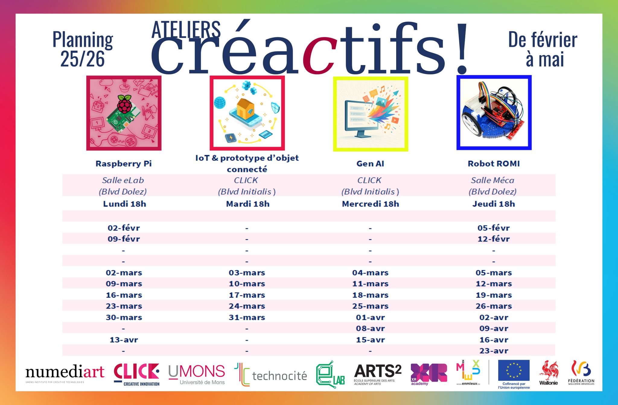 Créactifs - 🚀 Les Ateliers Créactifs de février à mai 2026 arrivent à ...