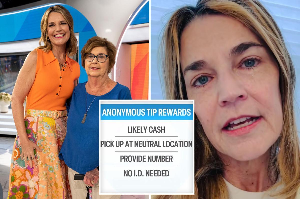 New - Savannah Guthrie reveals details of $1M family reward in new ...