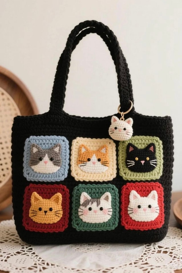 Bag with Grandma Cat
