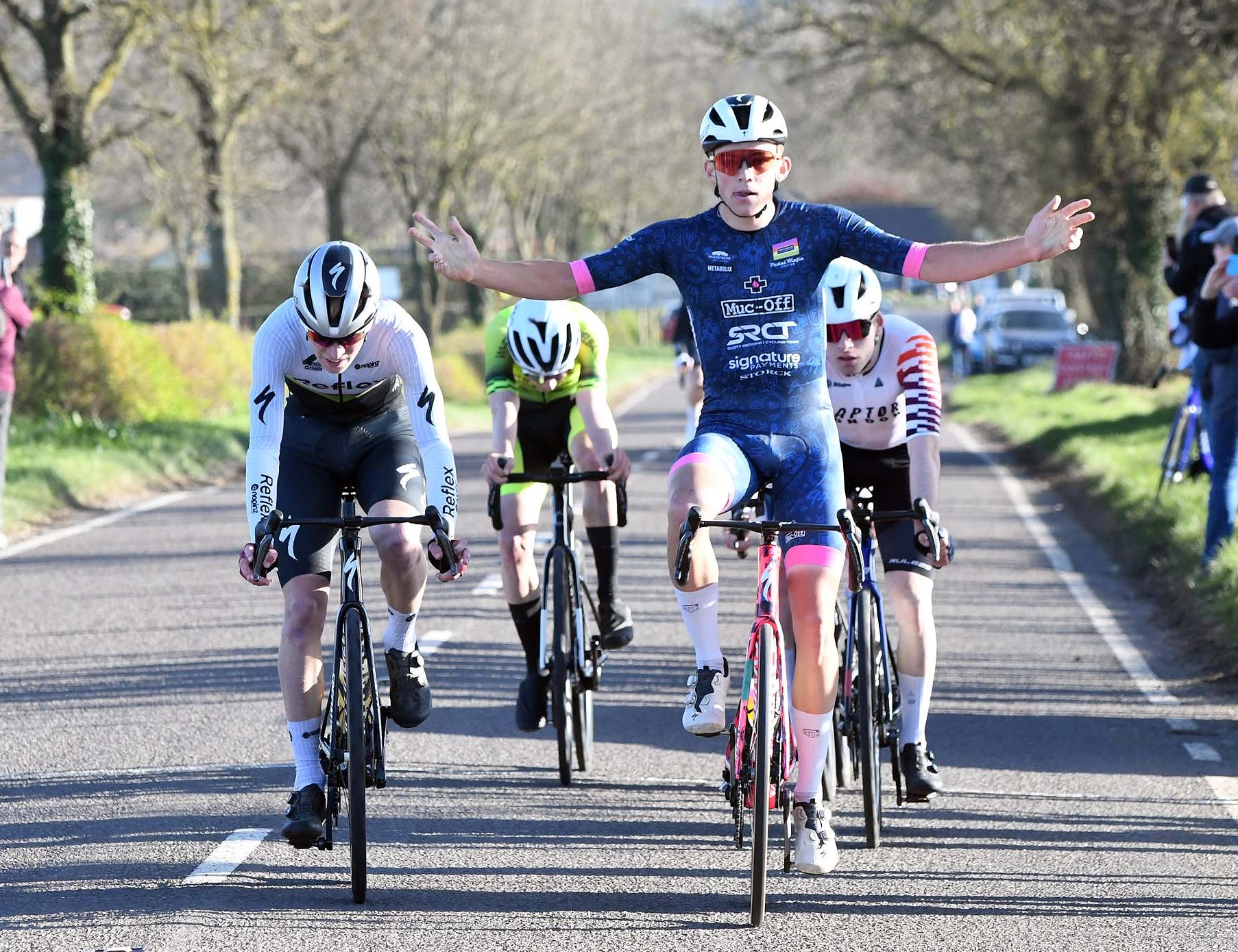 SPRINT! Under 23 National Road Series Round 1 (PB Performance RR) at Griffydam won by Alex Beldon from a small group after a tough race of splits and attacks all race long (