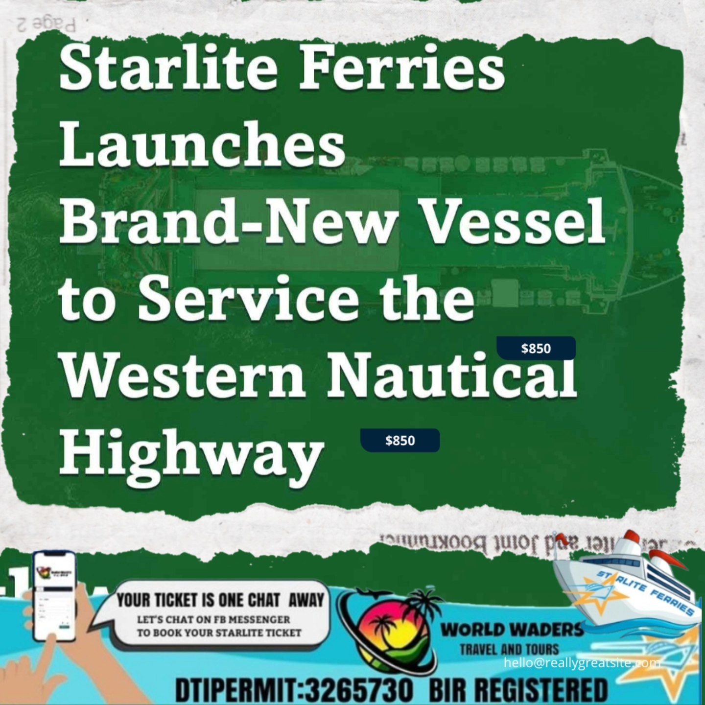 World - 🚢 #STARiffic news from Starlite Ferries! We’re happy to ...