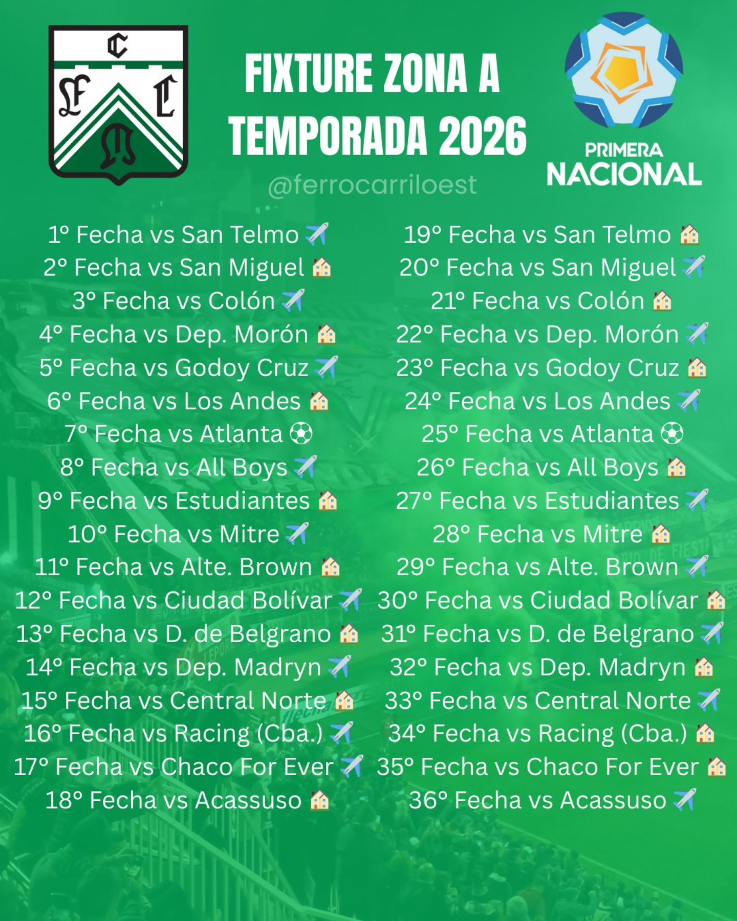 Ferrocarriloeste.com.ar - ⚽️ IMPORTANTE 📢 Aquí está el fixture de # ...