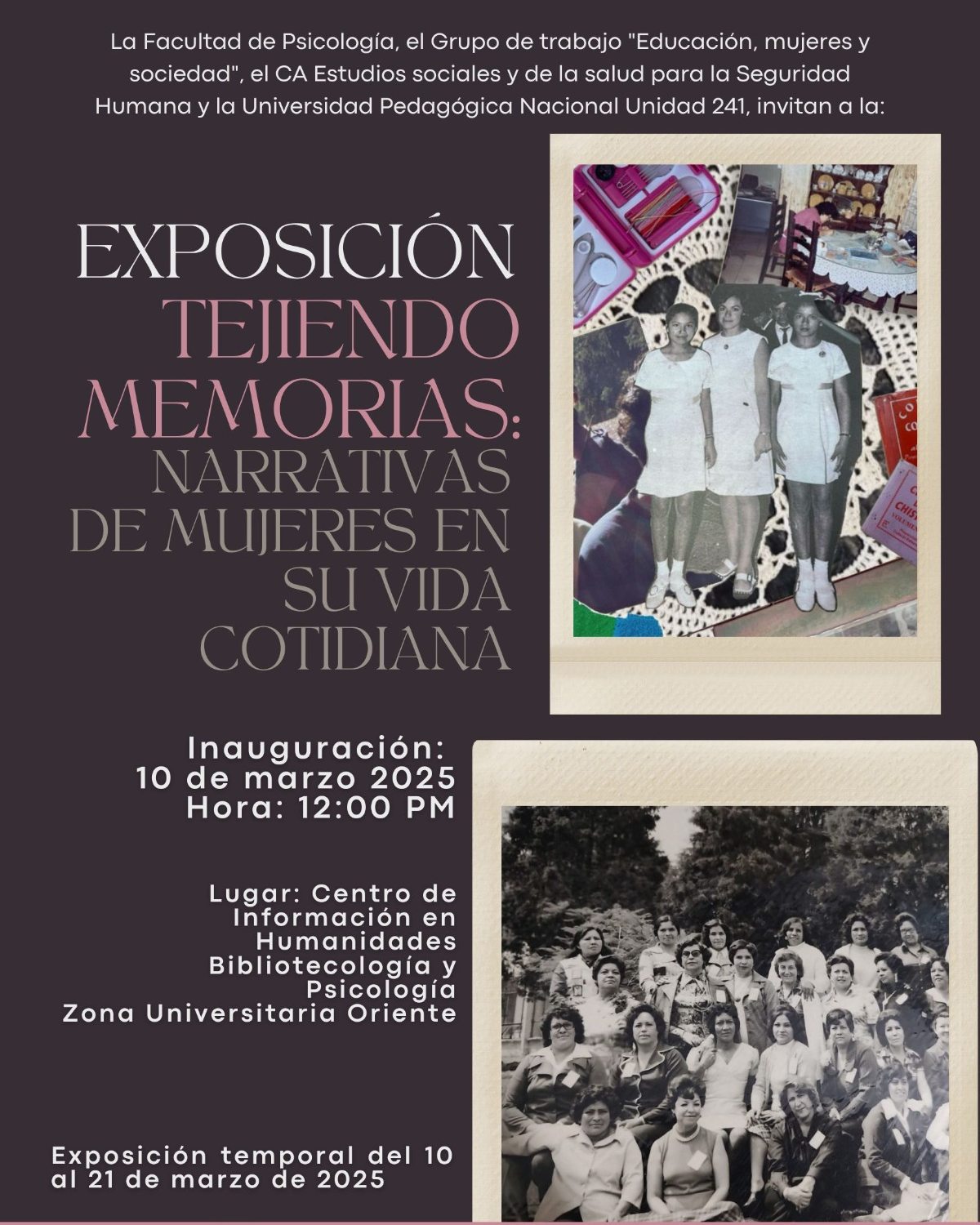 Facultad - 📢 Invitación a la inauguración de la exposición: Tejiendo ...