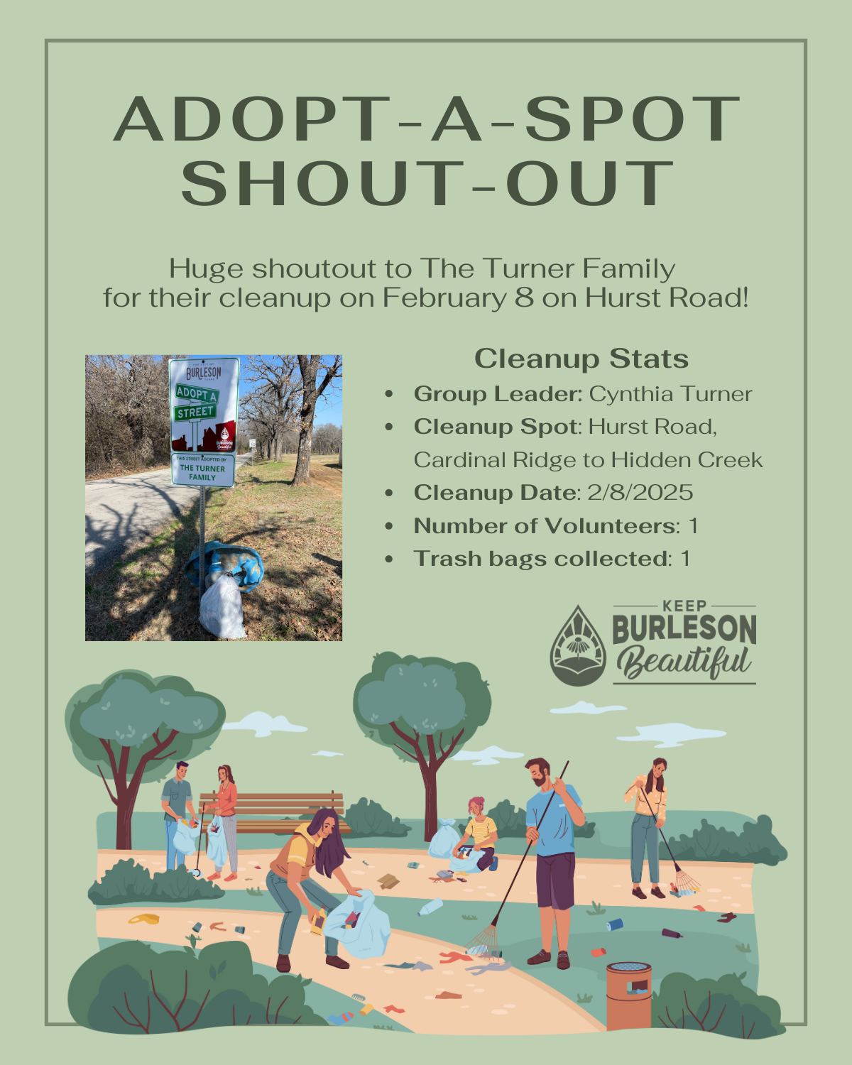 Burleson - 🌿👏 A huge shoutout to the Turner family for their dedication ...