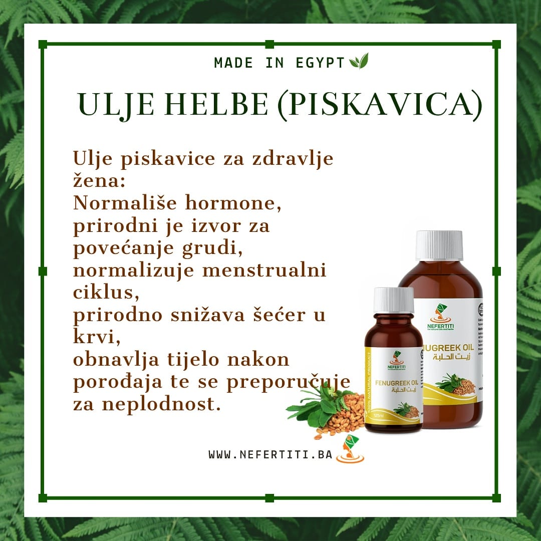 Nefertiti BiH - ULJE HELBE (PISKAVICA) 🌱 • Prednosti ulja...