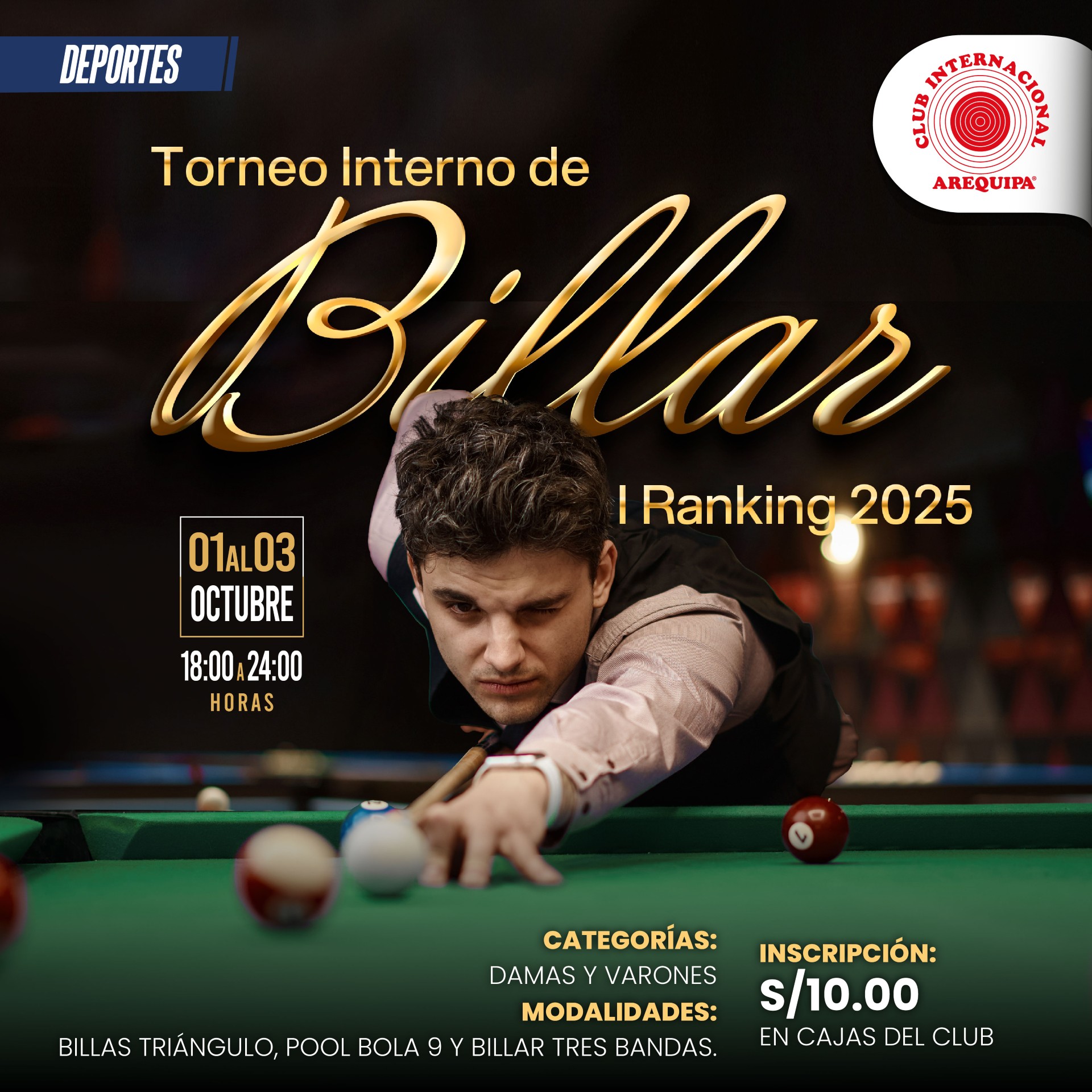Club - 🏆 Torneo Interno de Billar – I Ranking 2025 🎱 ¡El desafío ...