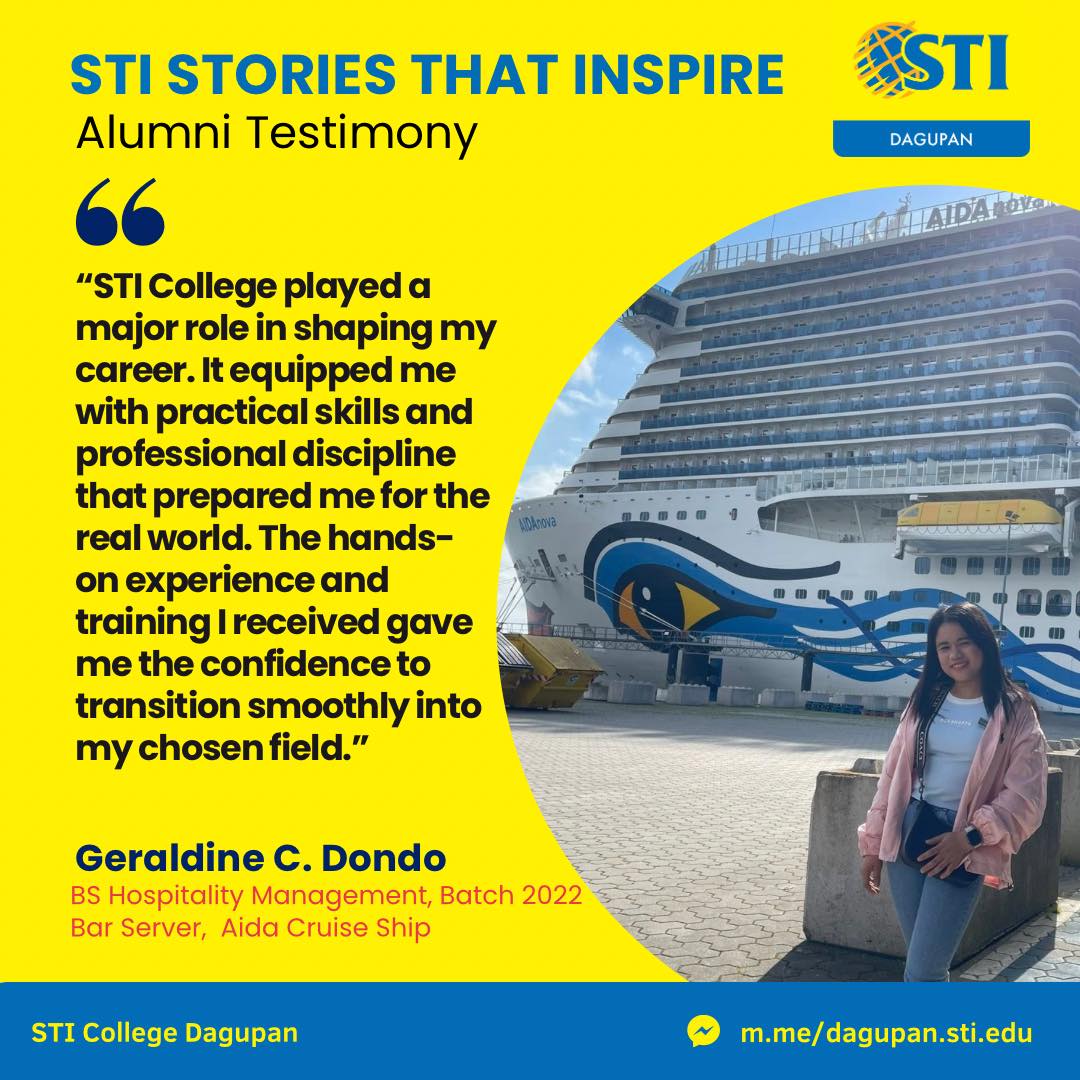 🚢 From Classroom to Cruise Ship! 🌍... - STI College Dagupan | Facebook