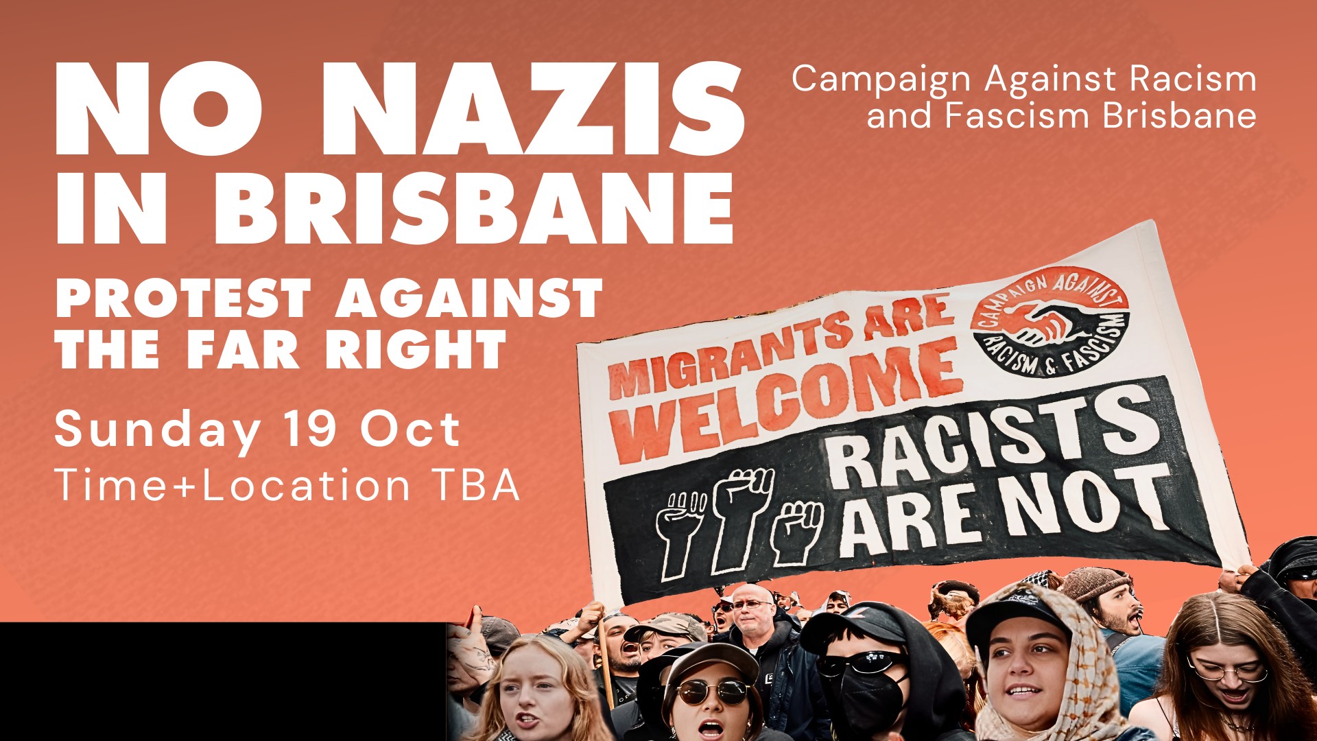 Protest: Stop the far right in Brisbane