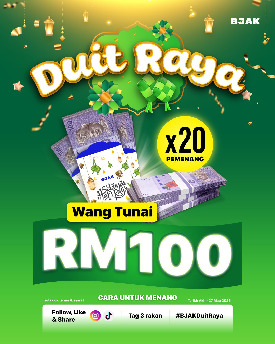 Bjak - 🎁 Rezeki Raya untuk anda! 🎁 Raya lebih bermakna bila dapat ...