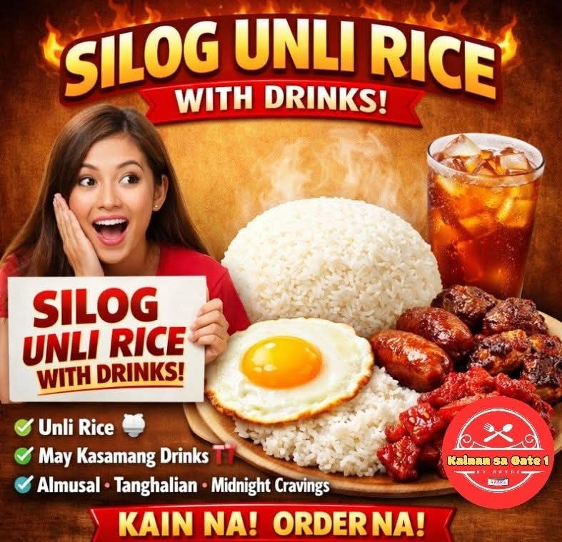 Kainan - 🔥 SILOG UNLI RICE WITH DRINKS 🔥 NOW AVAILABLE! 🥓🍳 SULIT NA ...