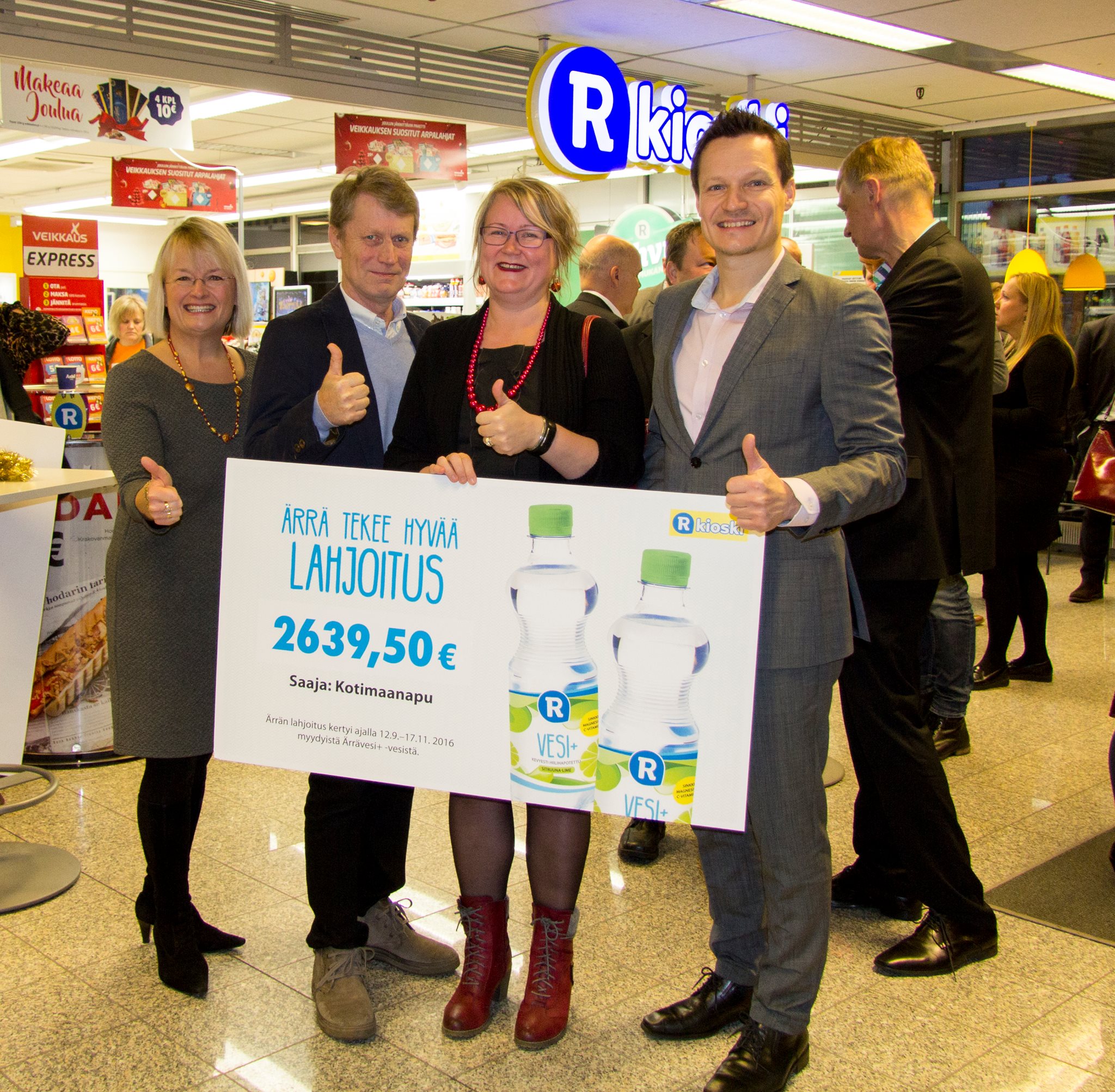 R-kioski - Ärrävesi+ -veden myyntihinnasta lahjoitetaan 10 senttiä ...