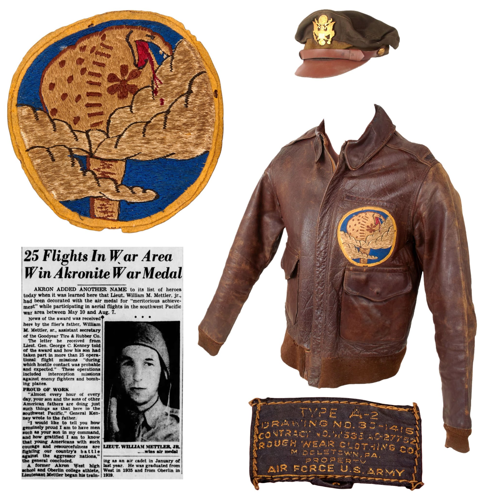 This is the lovely A-2 Flight Jacket & crusher cap of 