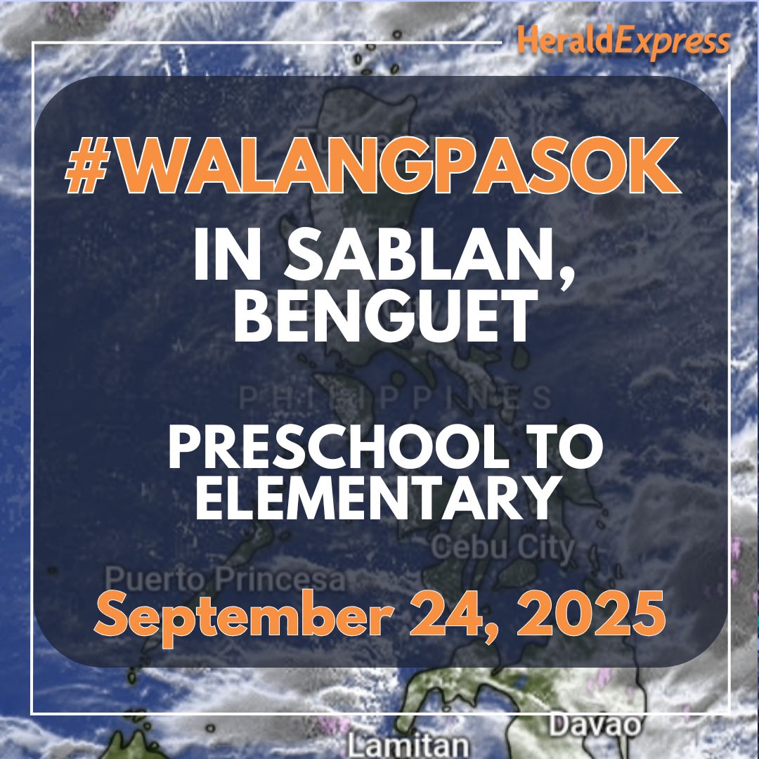 Baguio - #WalangPasok | Please be informed that classes from Primary to ...