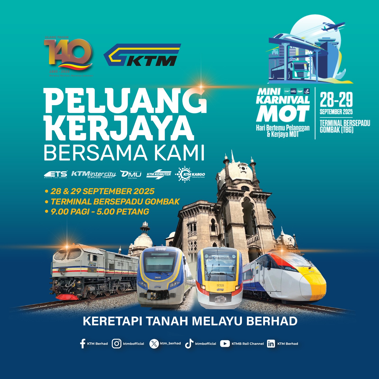 KTM Berhad - 🚆 KTMB is hiring! 🚆 📅 28 & 29 September 2025... | Facebook