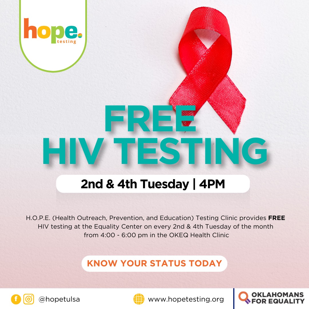 Oklahomans - ️ Know Your Status with HOPE Testing ️ 📍 Dennis R. Neill ...