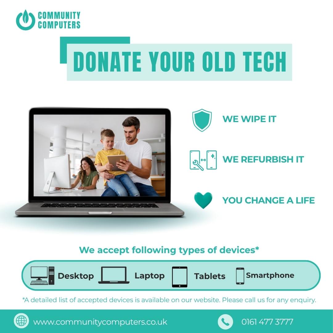 💻 𝗗𝗼𝗻𝗮𝘁𝗲 𝗬𝗼𝘂𝗿 𝗢𝗹𝗱 𝗧𝗲𝗰𝗵 – 𝗖𝗵𝗮𝗻𝗴𝗲 𝗮... - Community Computers | Facebook