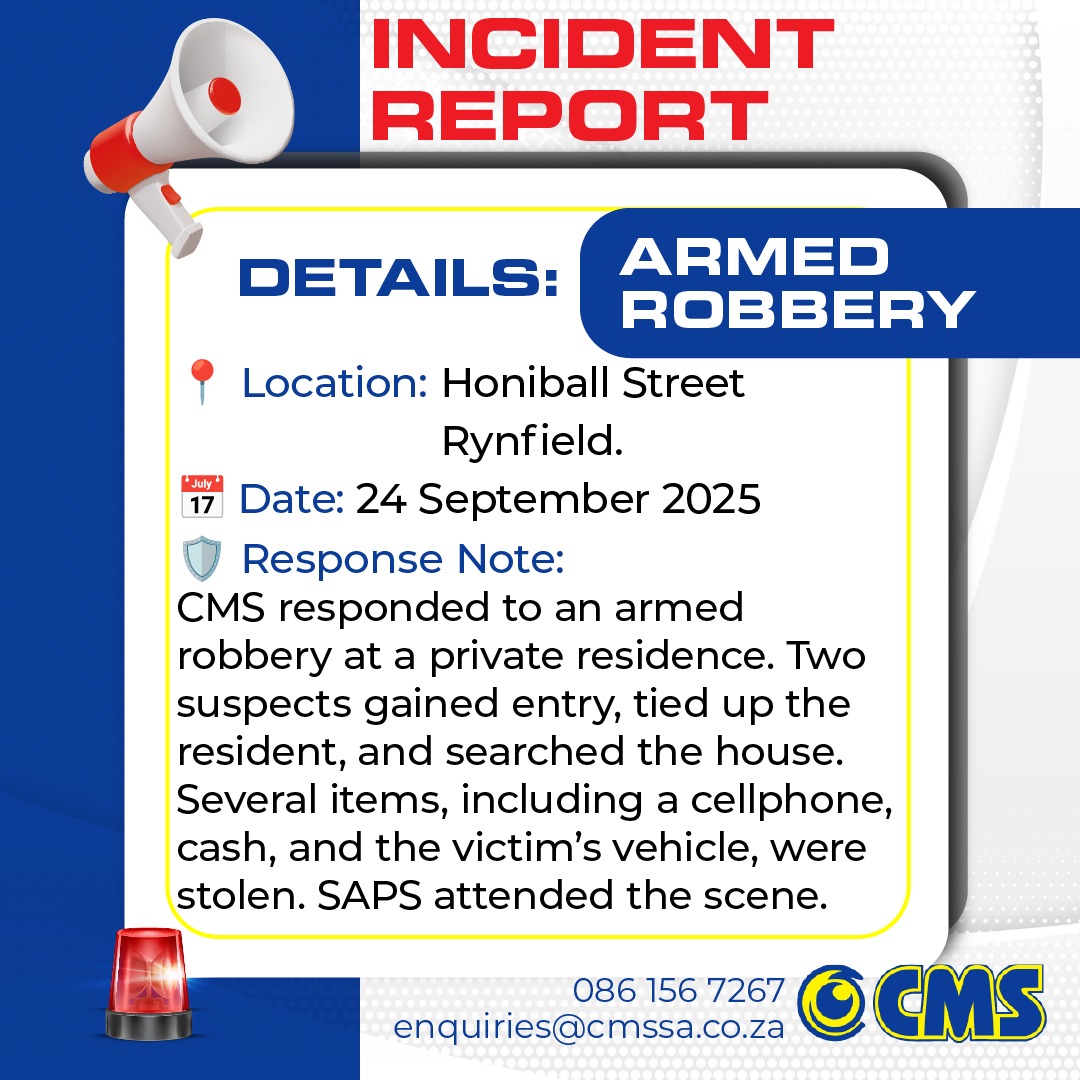 CMS - 🚨 INCIDENT REPORT 🚨 📅 Date: 26 September 2025 🕒... | Facebook
