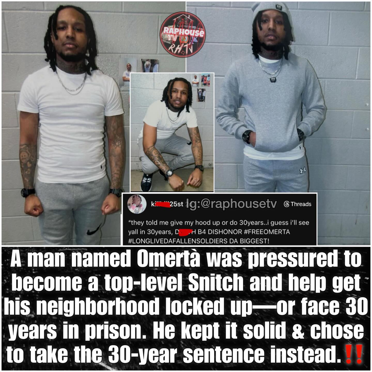 Raphouse - A man named Omertà was pressured to become a top-level ...