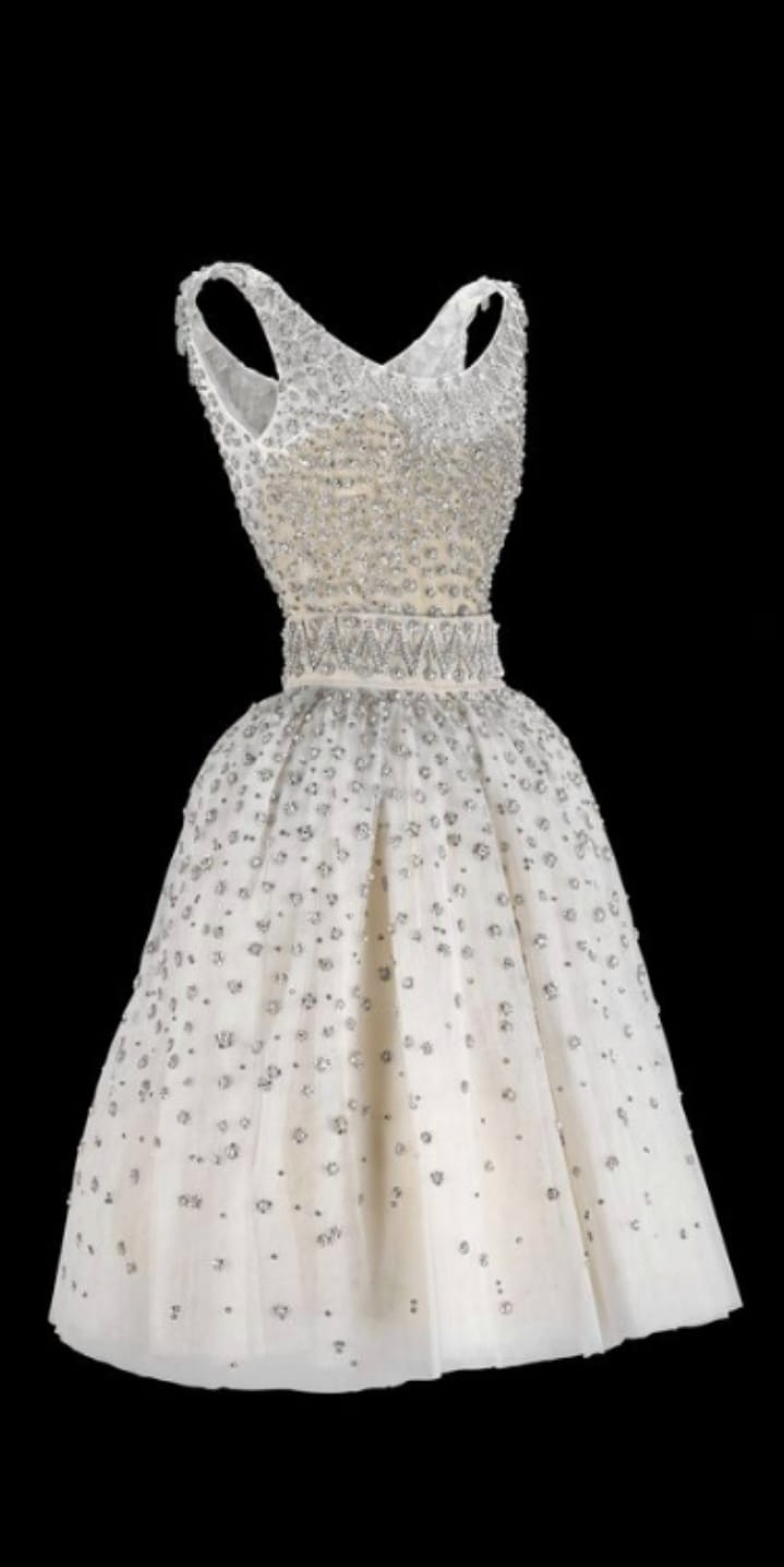 saint laurent 2015 white beaded dress Evening gown By Yves (French, 1936-2008). Spring/Summer 1958. This is from the first line that Yves Saint Laurent designed for the House of Dior after he assumed artistic direction Color:Framboise 30offdresses331 ANNABEL Two Piece Wedding