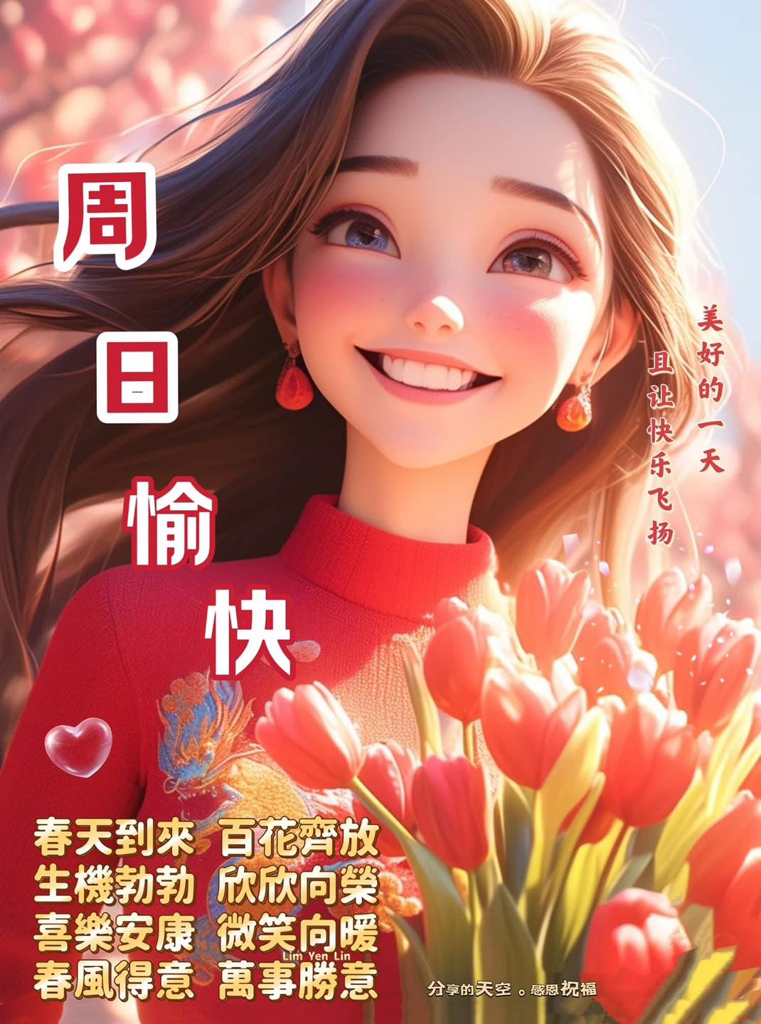 分享讓你快樂。感恩讓你幸福※ - 🌺🌿周.日.愉.快🌿🌺 春天到來..💐..百花齊放 生機勃勃..🌷..欣欣向榮 喜樂安康..🌺..微笑向暖 ...