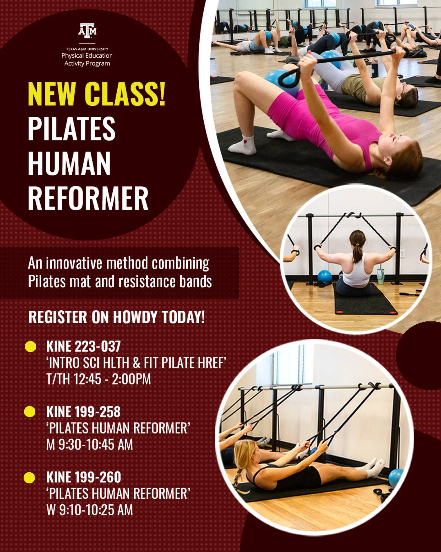 Texas - New Pilates Human Reformer Class! Experience an innovative ...