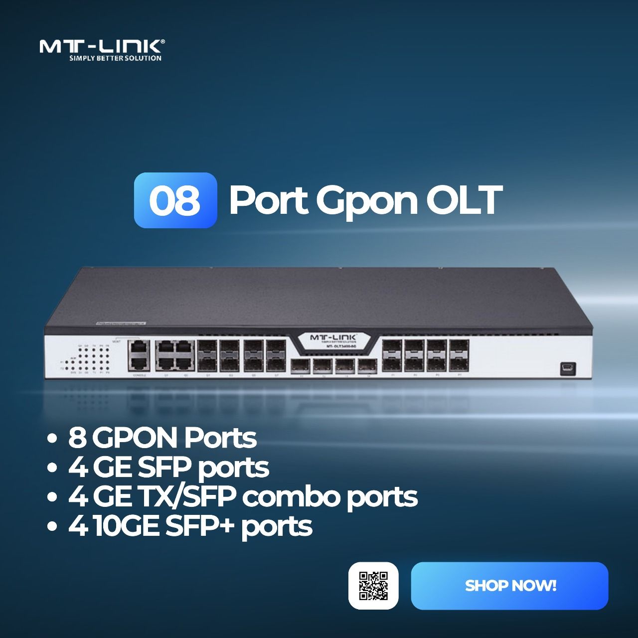 MT-Link - MT-Link GPON OLT MT-OLT3400-8G | 8 Port GPON OLT • 8 GPON ...