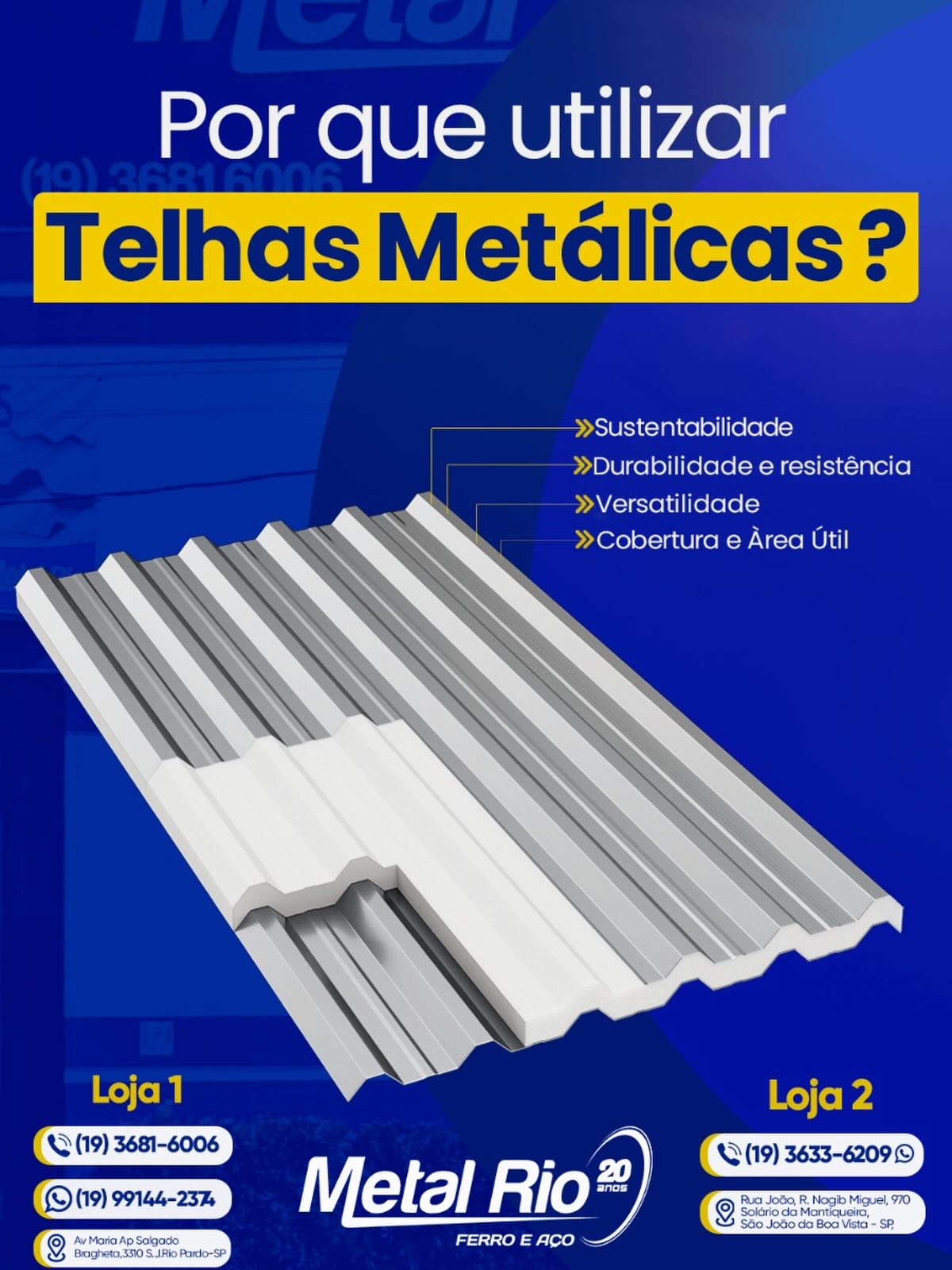 Por que escolher telha metálica... - Metal Rio Ferro e Aço | Facebook