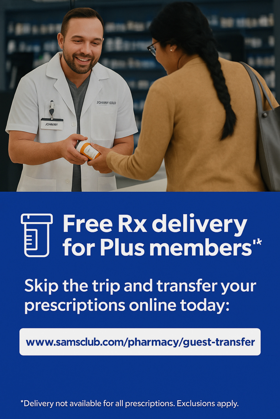 Sam's - Sam’s Club Plus Members enjoy FREE Rx delivery! 🚚💊 Skip the ...