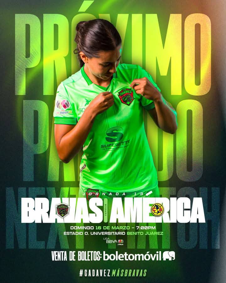 Bravos - Jornada 13 🆚 América 📆 16/03/25 ⏰️ 7:00 PM 🏟 Olímpico Benito ...