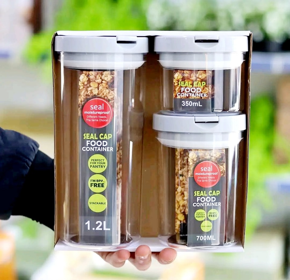 The Decor - 3-Piece Plastic Seal cap containers 💰$90.00 | Facebook