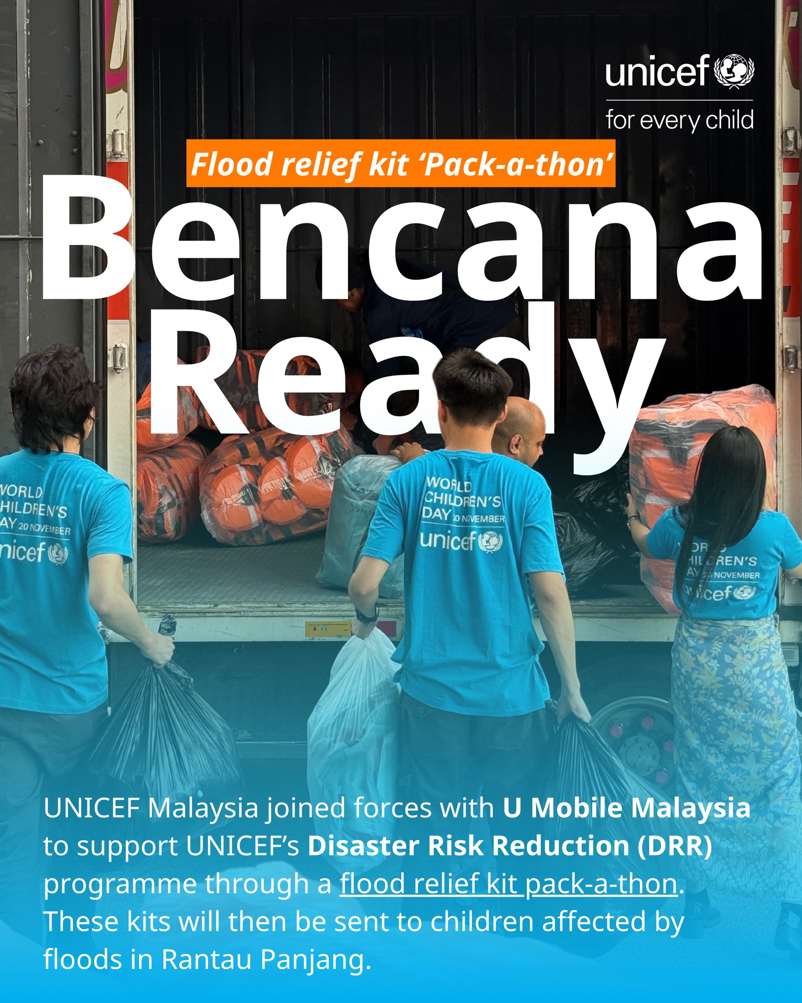 UNICEF Malaysia - 💪 Packing with Purpose! Disasters like... | Facebook