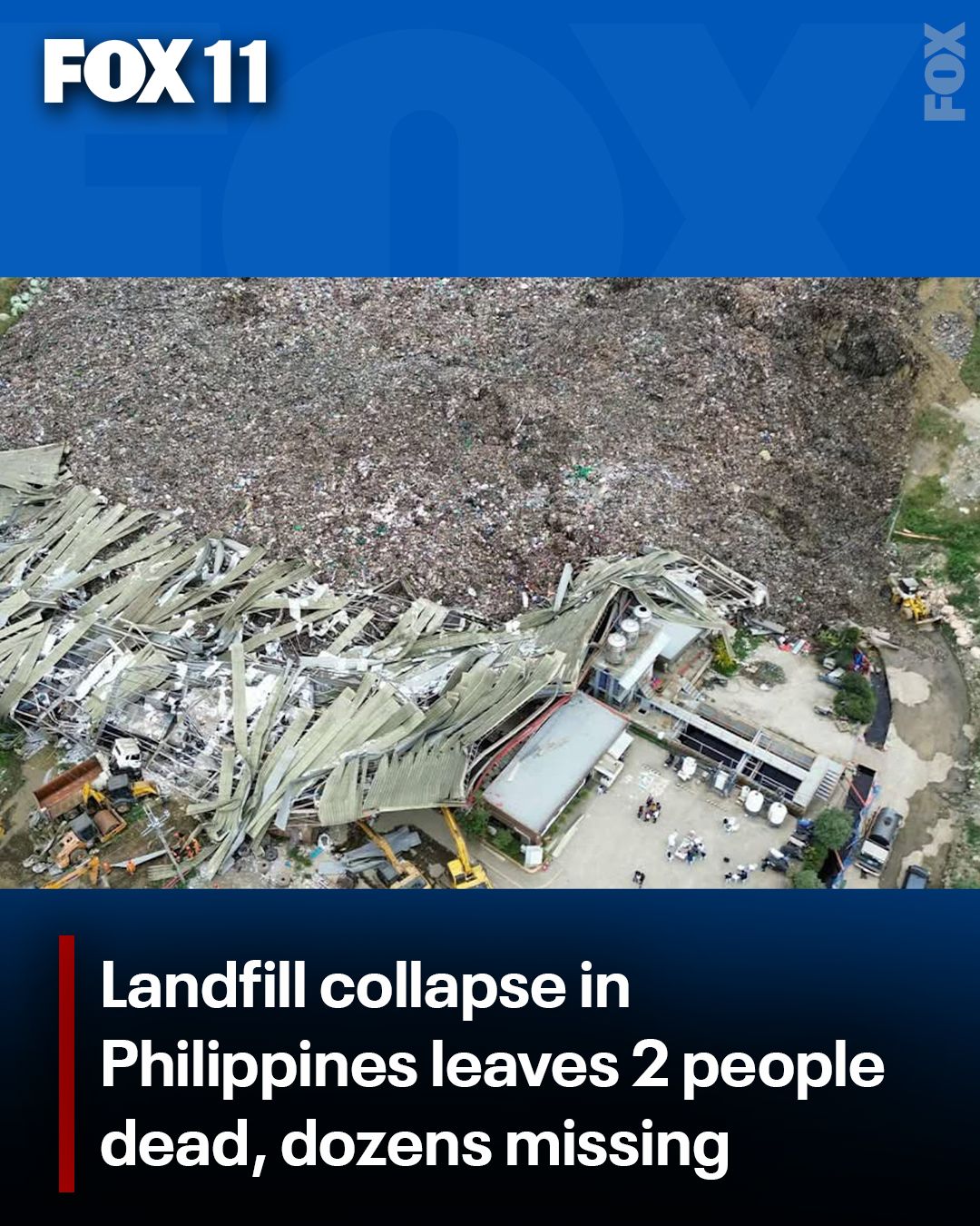 FOX - A huge mound of garbage has collapsed in a waste segregation ...