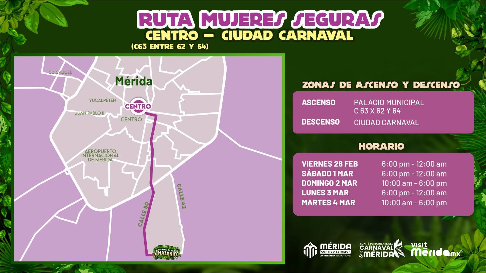🎭🚍 Estas son las rutas... - Comité Del Carnaval de Mérida | Facebook