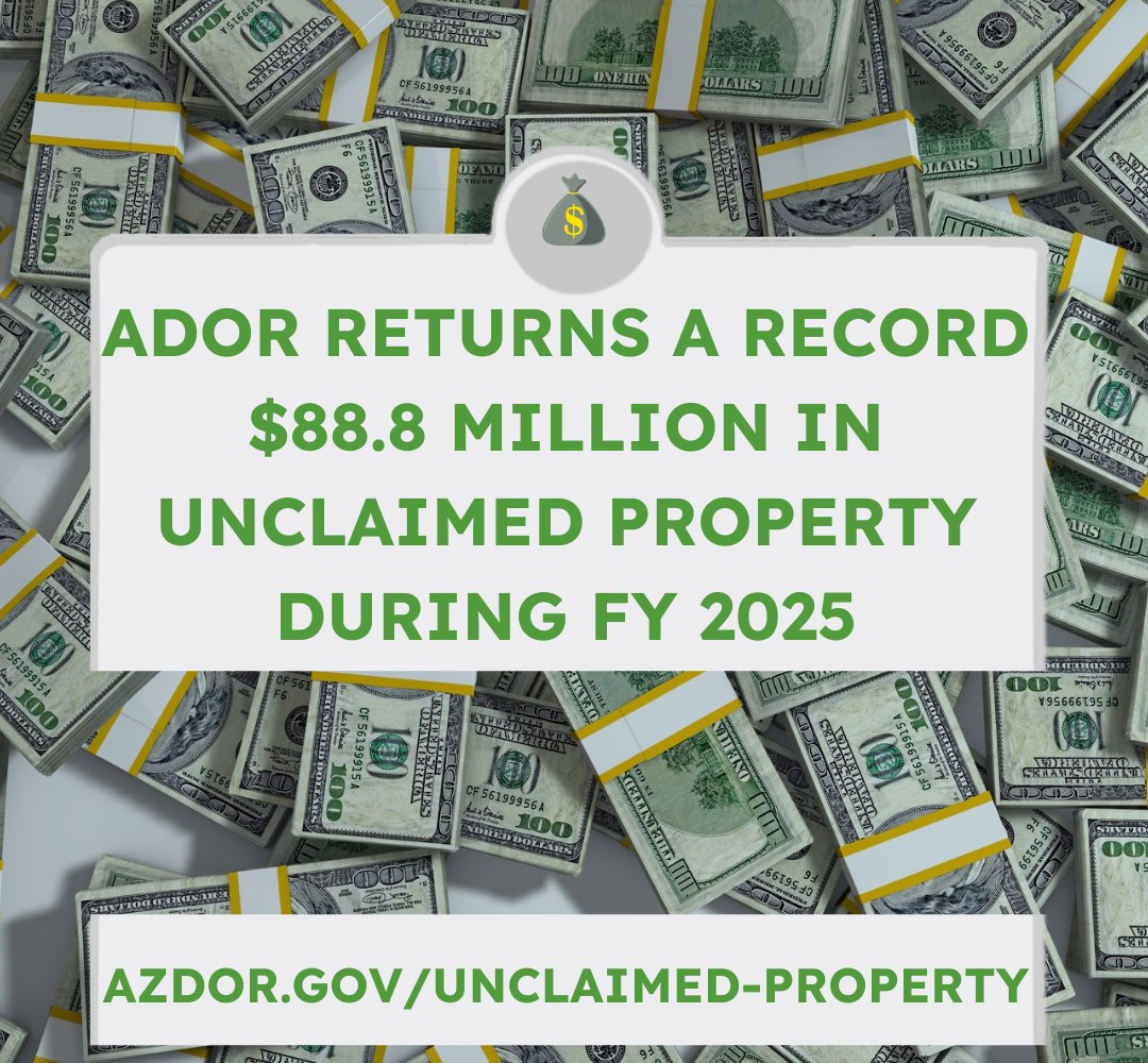 The Unclaimed Property... - Arizona Department of Revenue | Facebook
