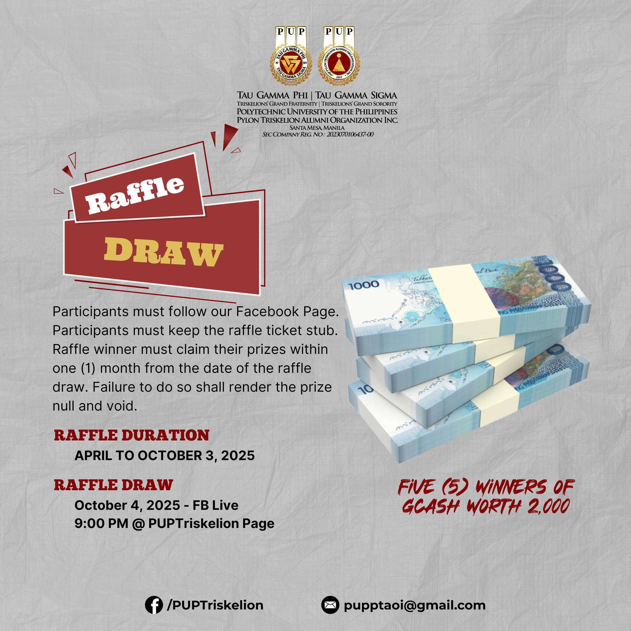 PUP - 🎟️ RAFFLE REMINDER! 🎟️ Have you secured your raffle ticket yet ...