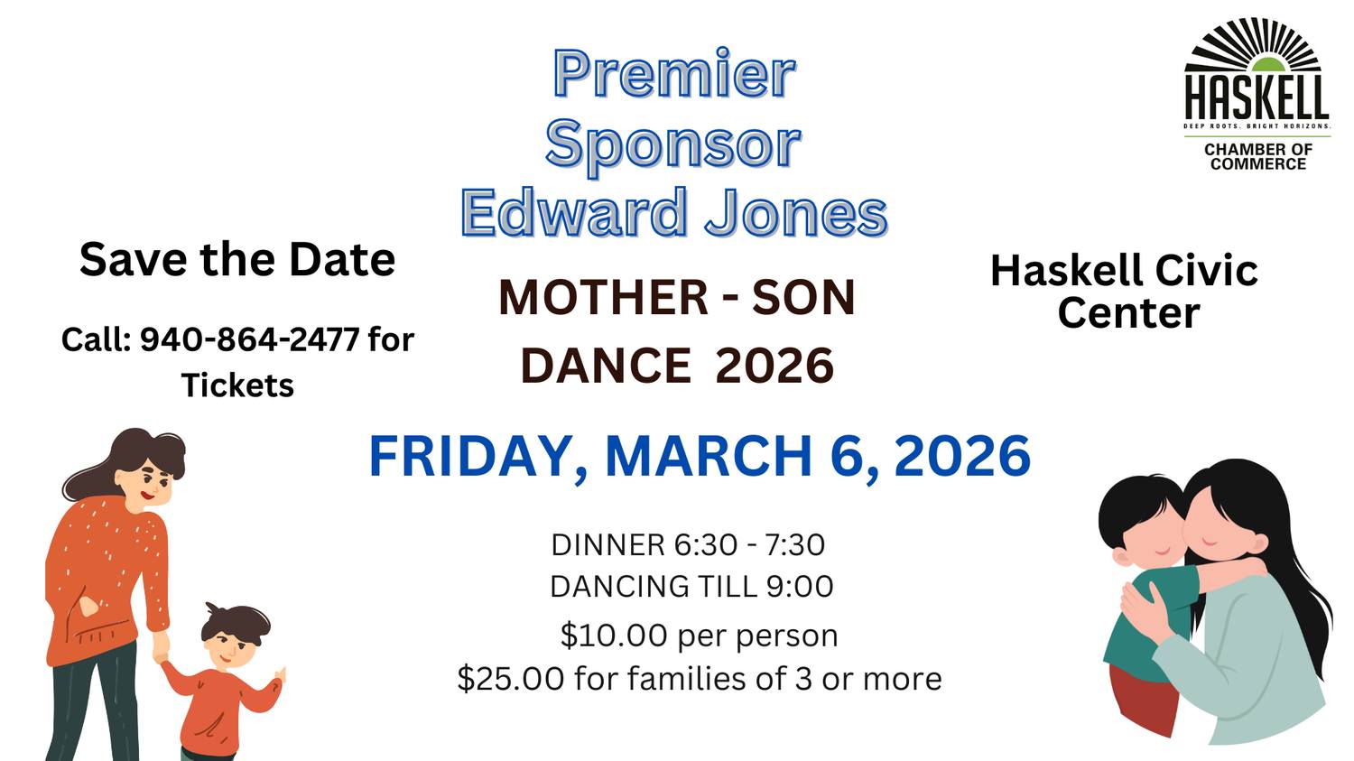 Haskell - Save the Date for Mother-Son Dance. March 6, 2026. | Facebook