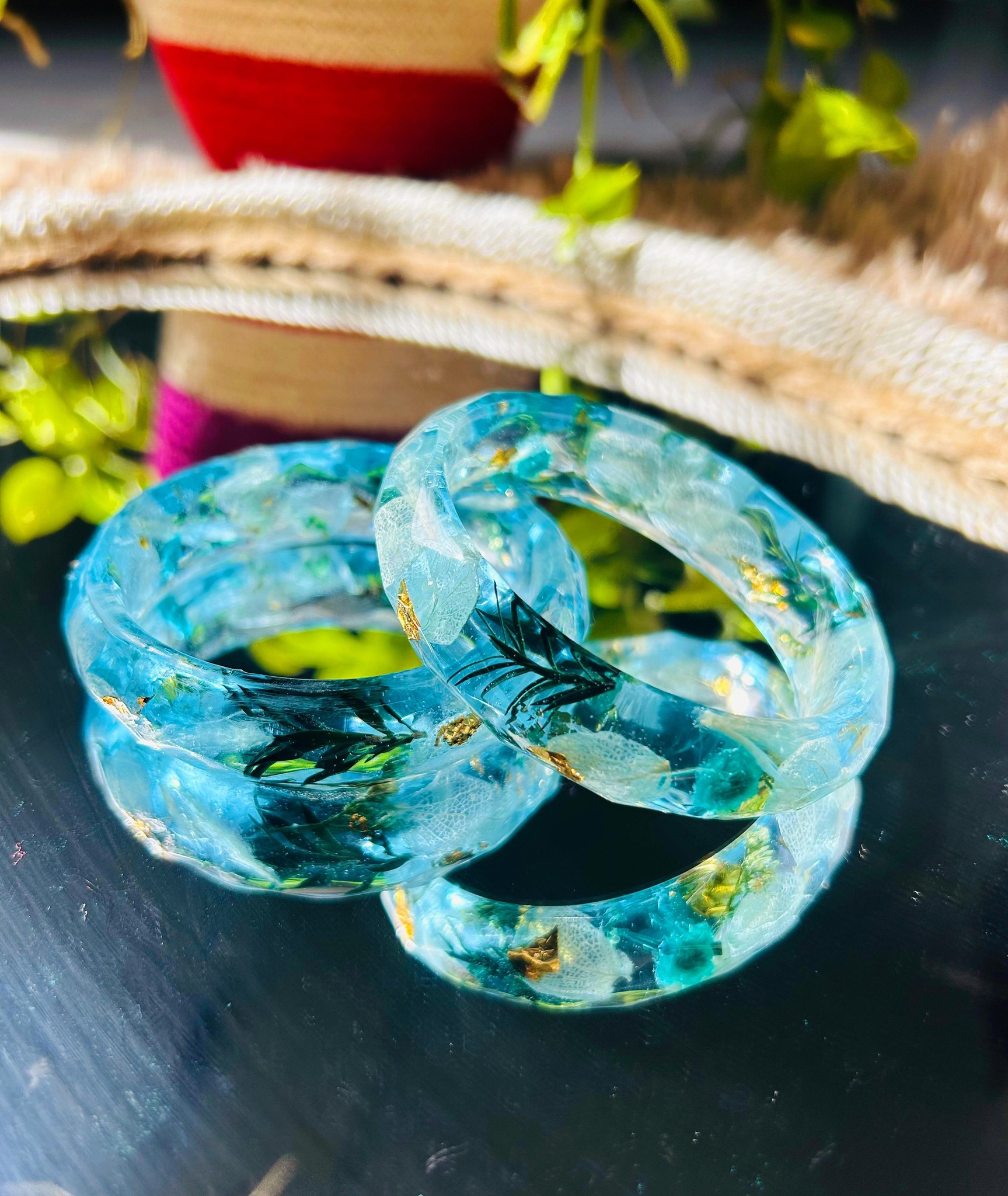 Resin bangles art and craft