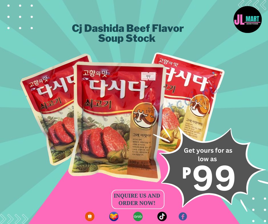JL - Try now this CJ Dashida Beef Flavor Soup Stock for as low as P99 ...