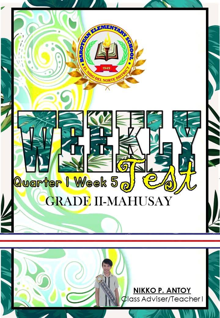 GRADE 1,2,3 SHARED FILES | GRADE 2 QUARTER 1 WEEKLY TEST ALL SUBJECT ...