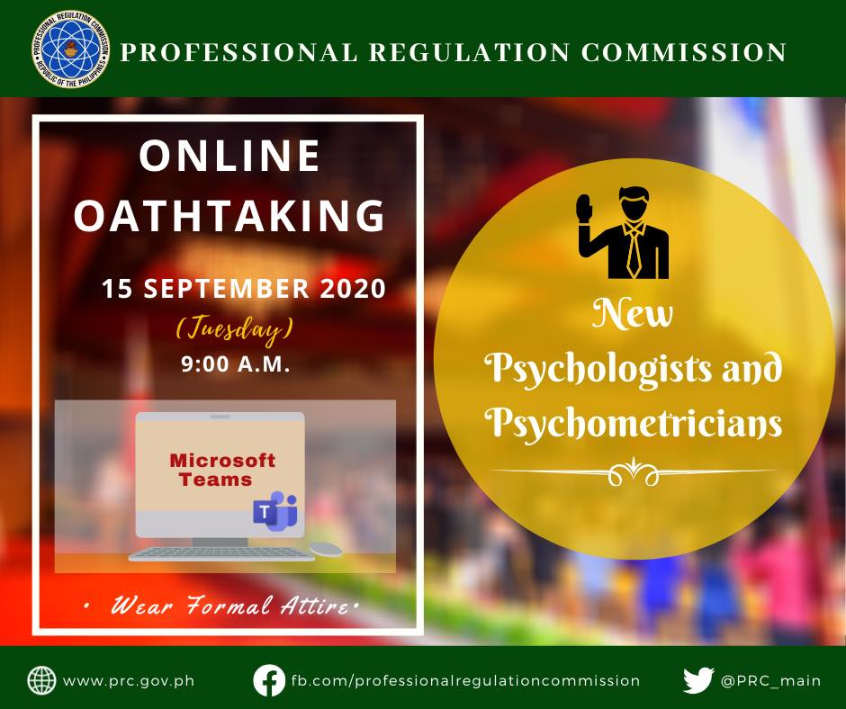 Online Oathtaking of... - Professional Regulation Commission | Facebook