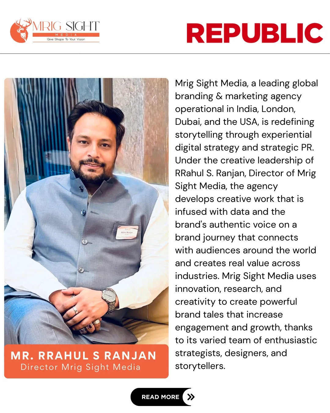 Mrig - We are thrilled to announce that under the visionary leadership ...