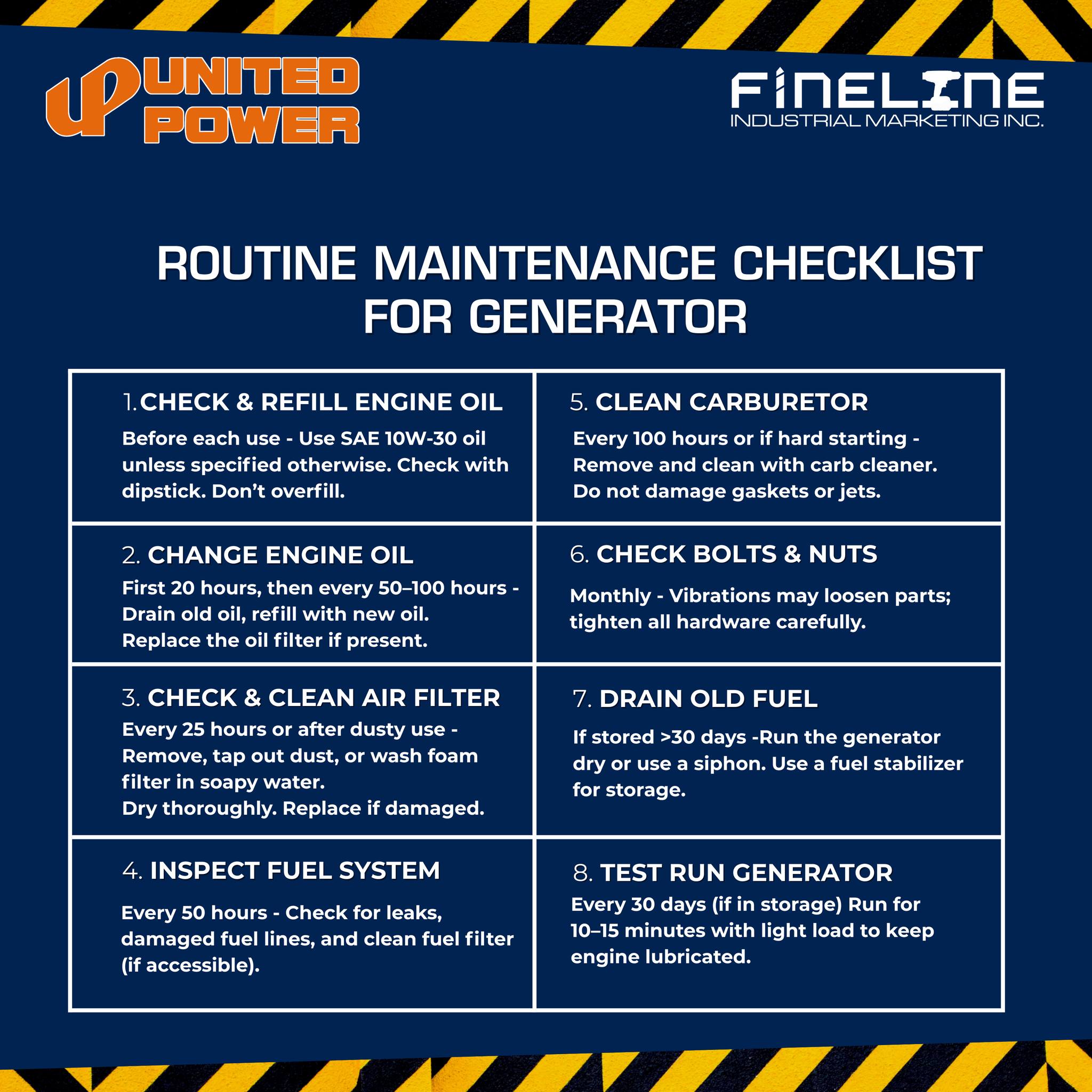 UnitedPower - 🧰 ROUTINE MAINTENANCE CHECKLIST PARA SA GENERATOR ...